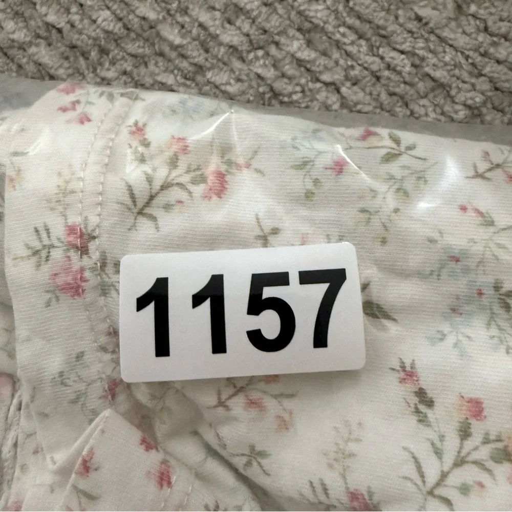 Ralph Lauren‎ Baby Girl Floral Dress 6M Ivory Pink Long Sleeve Cotton
